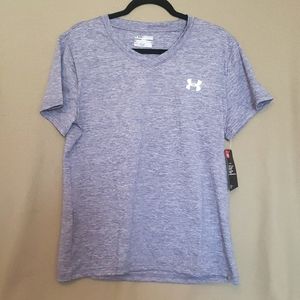 New UA Womens athletic tee. Blue-gray. Size: XXL